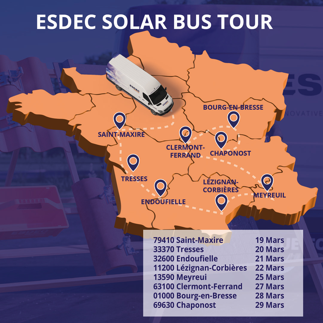 Solar bus tour France